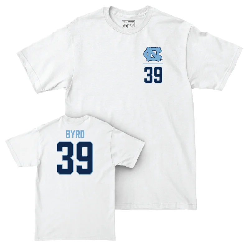 T-Shirt For Personalized Player Number-UNC Football White Logo Comfort Colors Tee  - Major Byrd