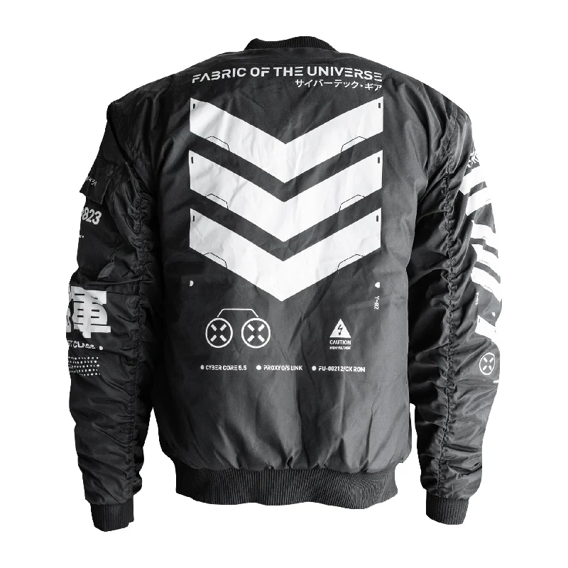 Custom Jackets-V3-3 Black Bomber Jacket