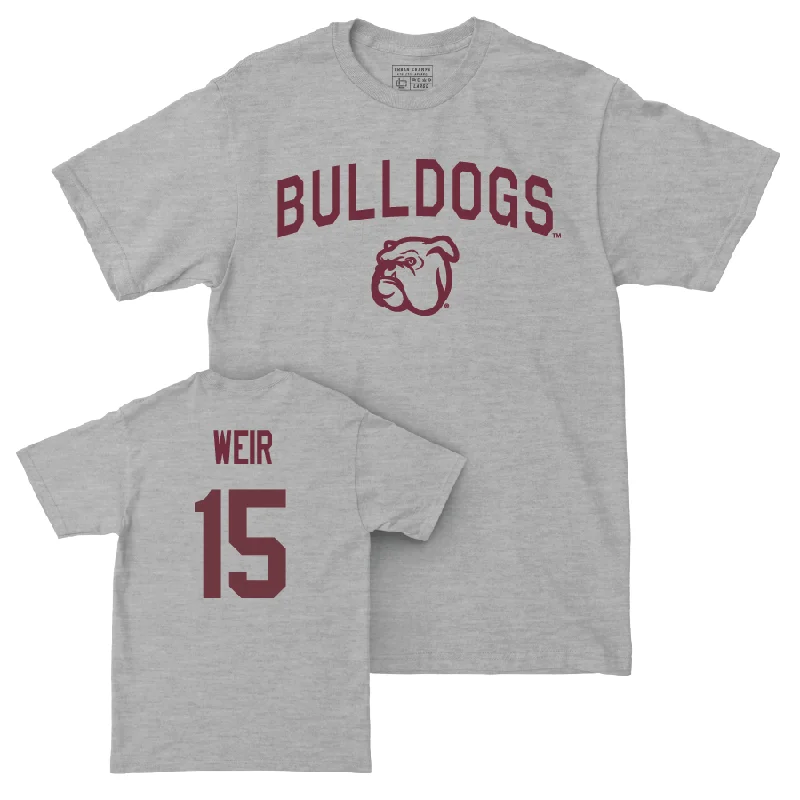 T-Shirt For Tournament Merchandise-Sport Grey Football Bulldogs Tee   - Jake Weir