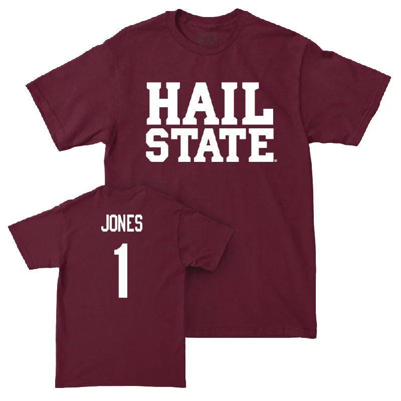 T-Shirt For Limited Edition Apparel-Maroon Football Hail Tee - Kelley Jones