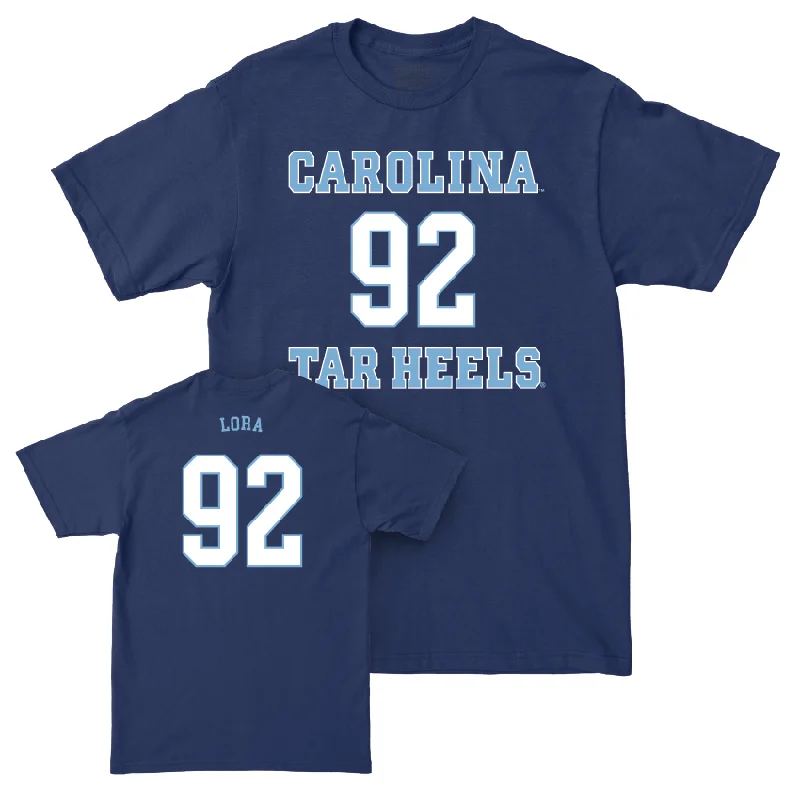 T-Shirt For High-Performance Team Gear-UNC Football Sideline Navy Tee  - Rodney Lora