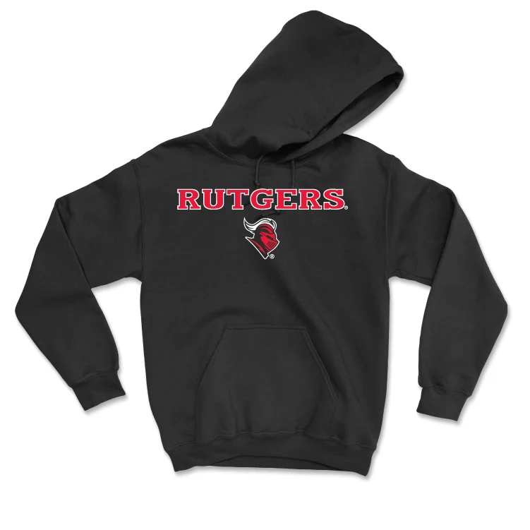 Hoodies For Cool Weather-Baseball Black Rutgers Hoodie - Christian Coppola