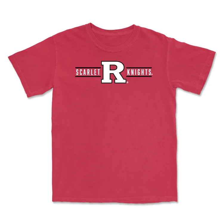 T-Shirt For High-Performance Fabric-Red Football Scarlet Knights Tee - Jordan Augustin