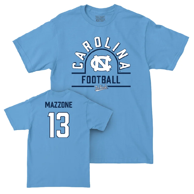 T-Shirt For Player-Exclusive Custom Orders-UNC Football Carolina Blue Classic Tee  - DJ Mazzone