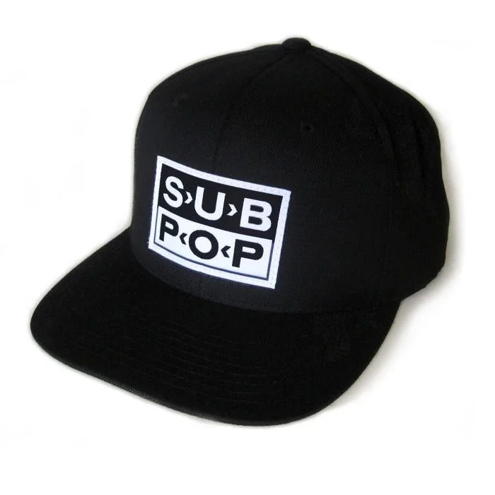 Hats With UV Protection-Black Logo Snapback Hat