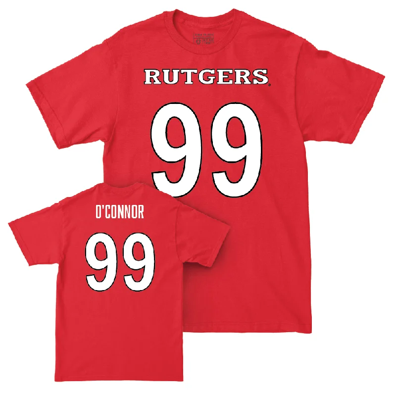 T-Shirt For Limited Edition Apparel-Red Football Shirsey Tee - Michael O'Connor