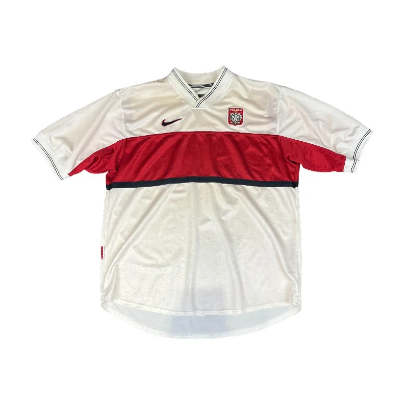 T-Shirt For Exclusive Player Gear-1998 White + Red Nike Poland Shirt - XL