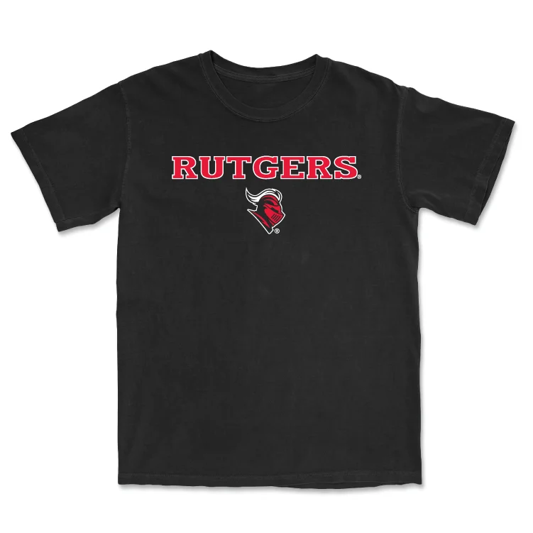 T-Shirt For Hot Weather-Football Black Rutgers Tee - Troy Rainey