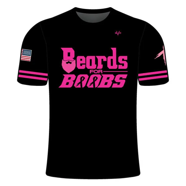 T-Shirt For High-Quality Event Customization-Evo9x BEARDS FOR BOOBS Breast Cancer Awareness Shirt - Black