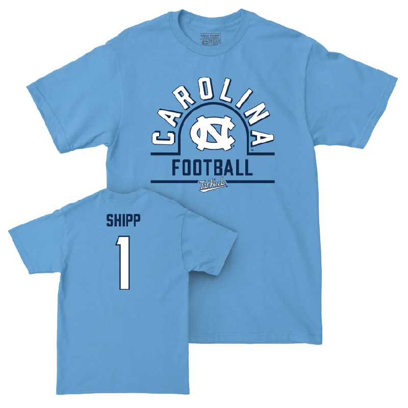 T-Shirt For Team Recognition-UNC Football Carolina Blue Classic Tee  - Jordan Shipp