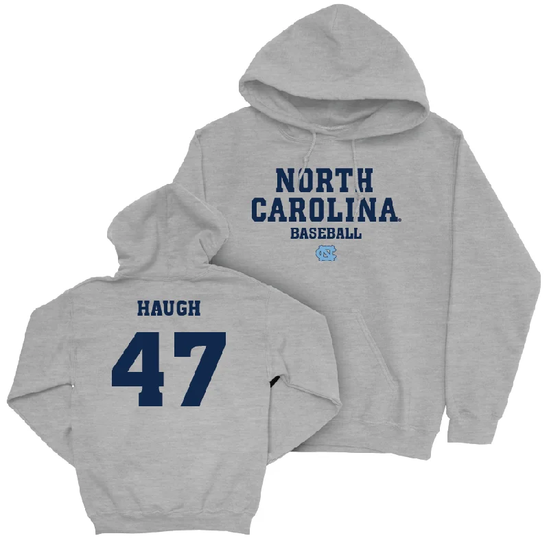 Hoodies For Team Building-UNC Baseball Sport Grey Staple Hoodie   - Aiden Haugh