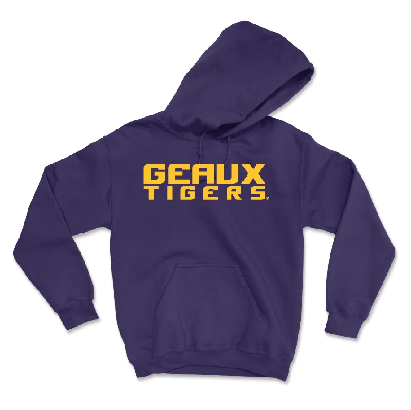 Hoodies For Travel-Baseball Purple Geaux Hoodie - Ethan Frey