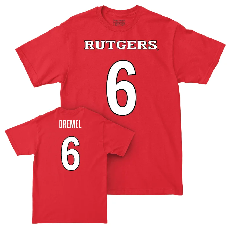 T-Shirt For Softball Fan Gear Customization-Red Football Shirsey Tee - Christian Dremel