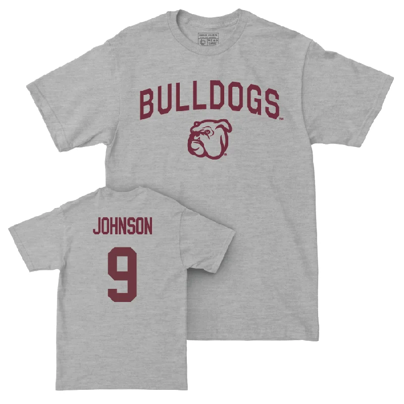 T-Shirt For Professional Fan Apparel-Sport Grey Football Bulldogs Tee   - Ricky Johnson