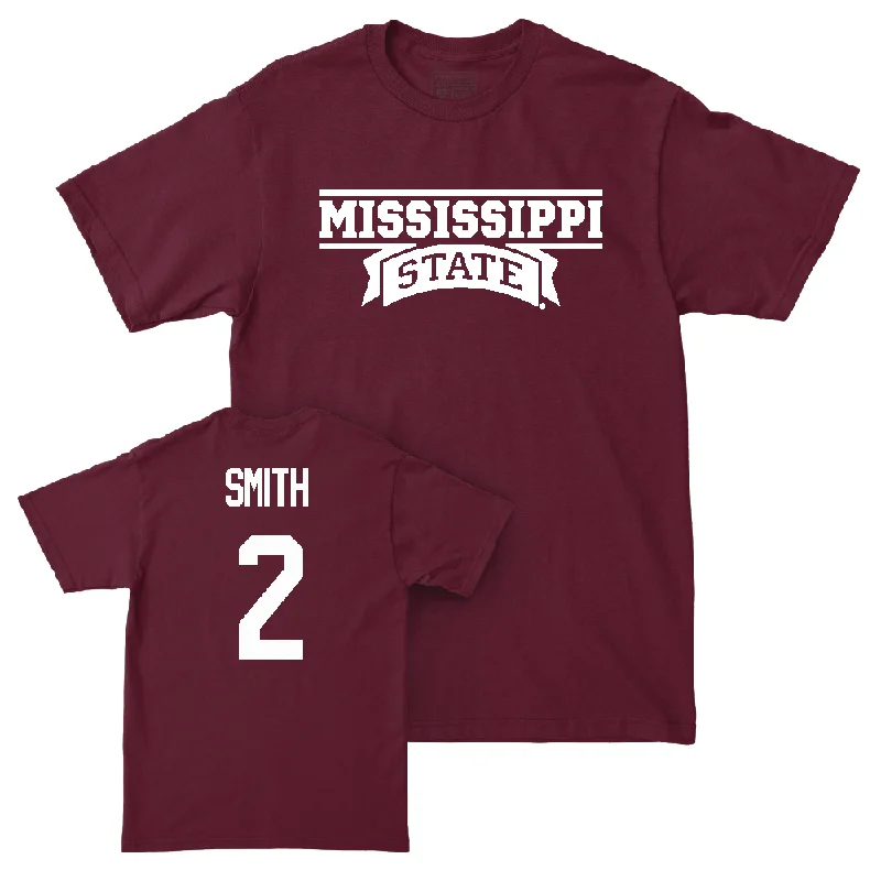 T-Shirt For Event Apparel Customization-Maroon Football Team Tee - Isaac Smith