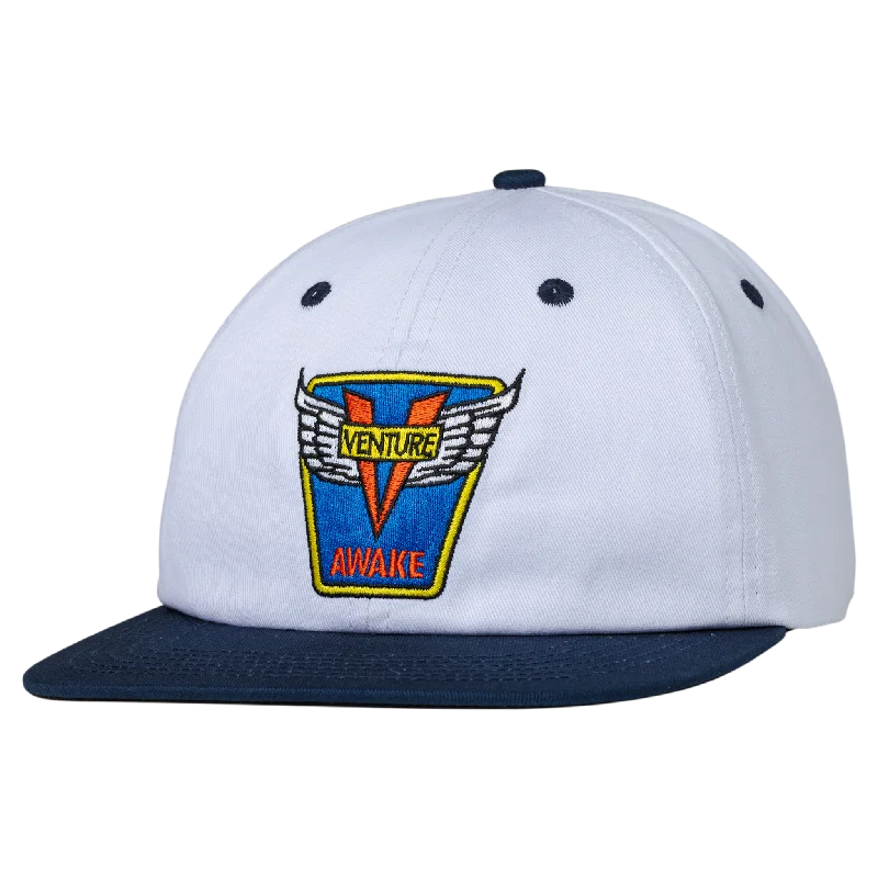 Hats For Popular Brands-VENTURE TRUCKS - "EMBLEM" STRAPBACK HAT (WHITE/NAVY)