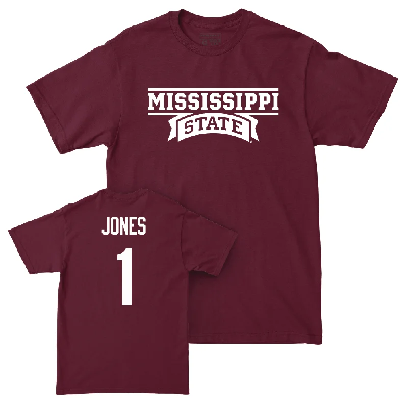 T-Shirt For Signature Event Fan Apparel-Maroon Football Team Tee - Kelley Jones