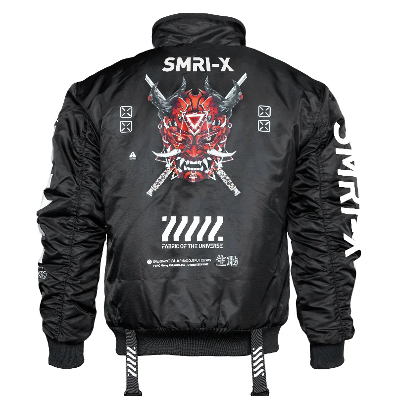 Jackets For Women-SMRI-X Black Bomber Jacket