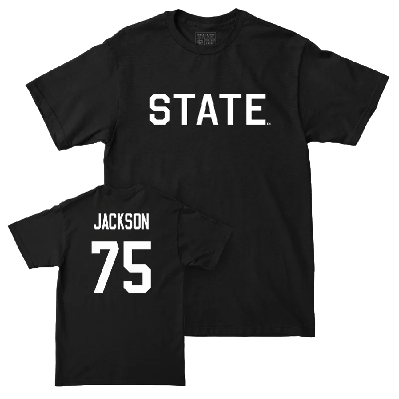 T-Shirt For Family Event Gear Customization-Football Black State Tee   - Jacoby Jackson