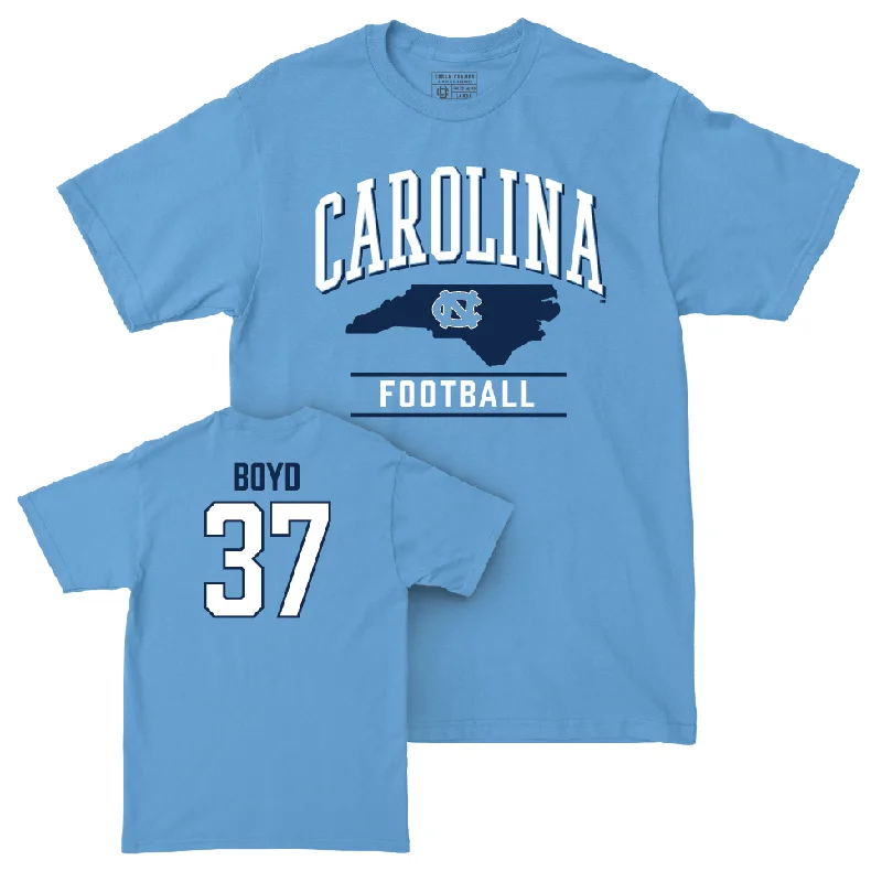 T-Shirt For Corporate Orders-UNC Football Carolina Blue Arch Tee   - William Boyd