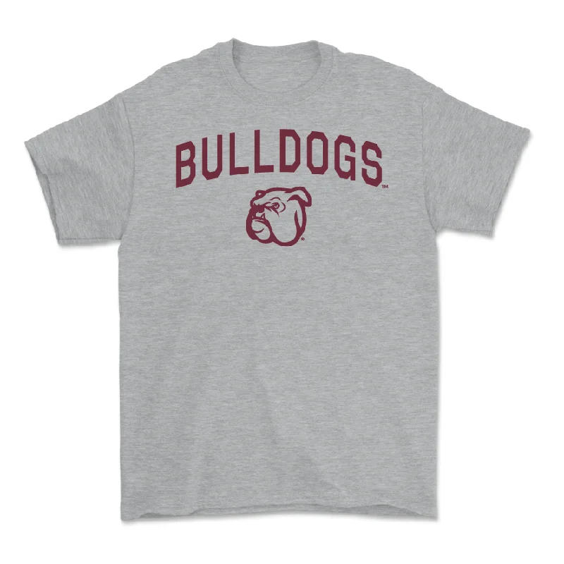 T-Shirt For Professional Teams-Sport Grey Football Bulldogs Tee - Malik Ellis