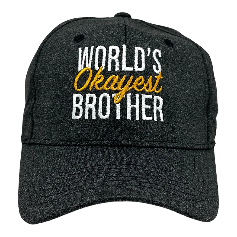 Hats With Custom Design-Worlds Okayest Brother