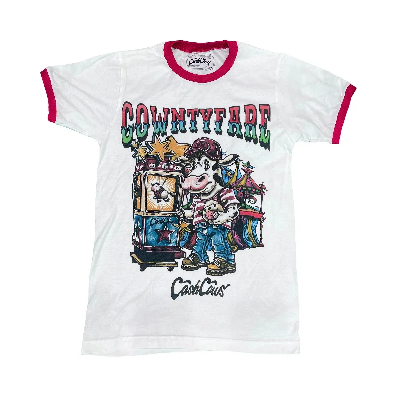 T-Shirt For Player-Exclusive Custom Orders-Cownty Fare Games Ringer T-shirt