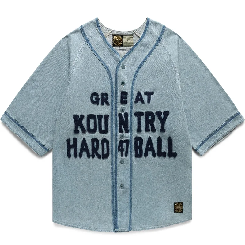 T-Shirt For Youth Custom Orders-8OZ DENIM GREAT KOUNTRY BASEBALL SHIRT