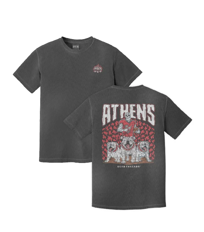 T-Shirt For Softball Teams-ATHENS FOOTBALL - “3 SKULL” PREMIUM T-SHIRT