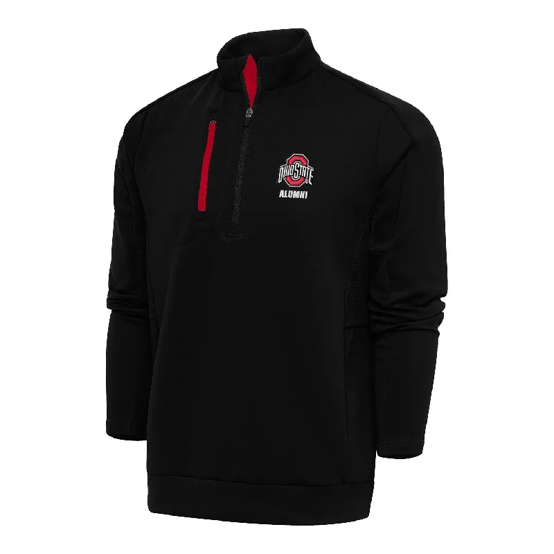 Jackets For Youth Customization-Ohio State Buckeyes Contrast Generation Alumni Black 1/4 Zip Jacket