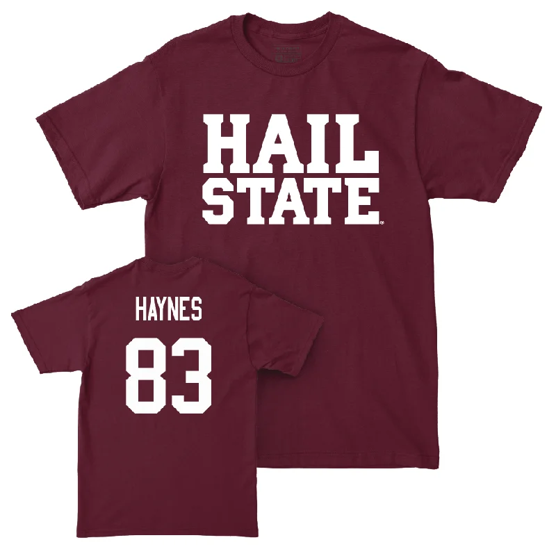 T-Shirt For Exclusive Custom Orders-Maroon Football Hail Tee   - Zach Haynes