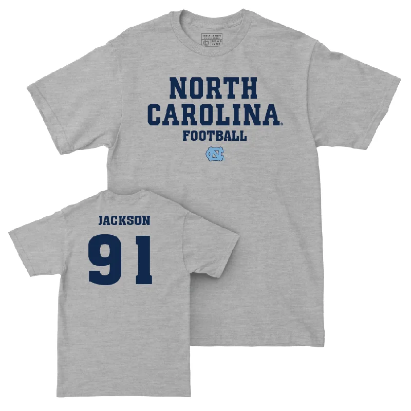 T-Shirt For Special Edition-UNC Football Sport Grey Staple Tee   - Leroy Jackson