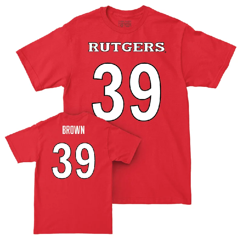 T-Shirt For Special Edition Sports Apparel-Red Football Shirsey Tee - Trent Brown