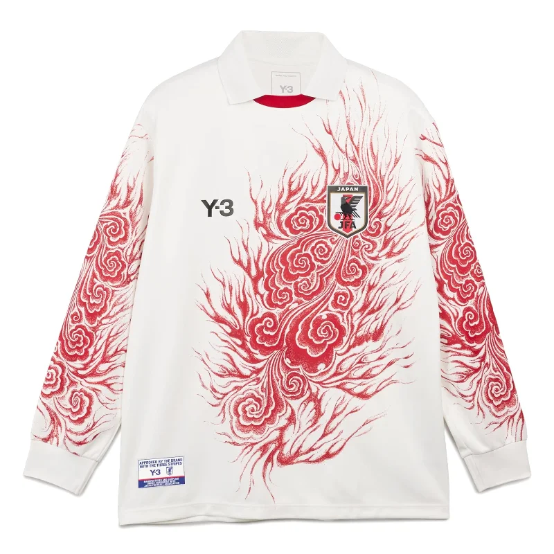 T-Shirt For Personalized Team Merchandise-Y-3 JFA LONG-SLEEVE GRAPHIC JERSEY