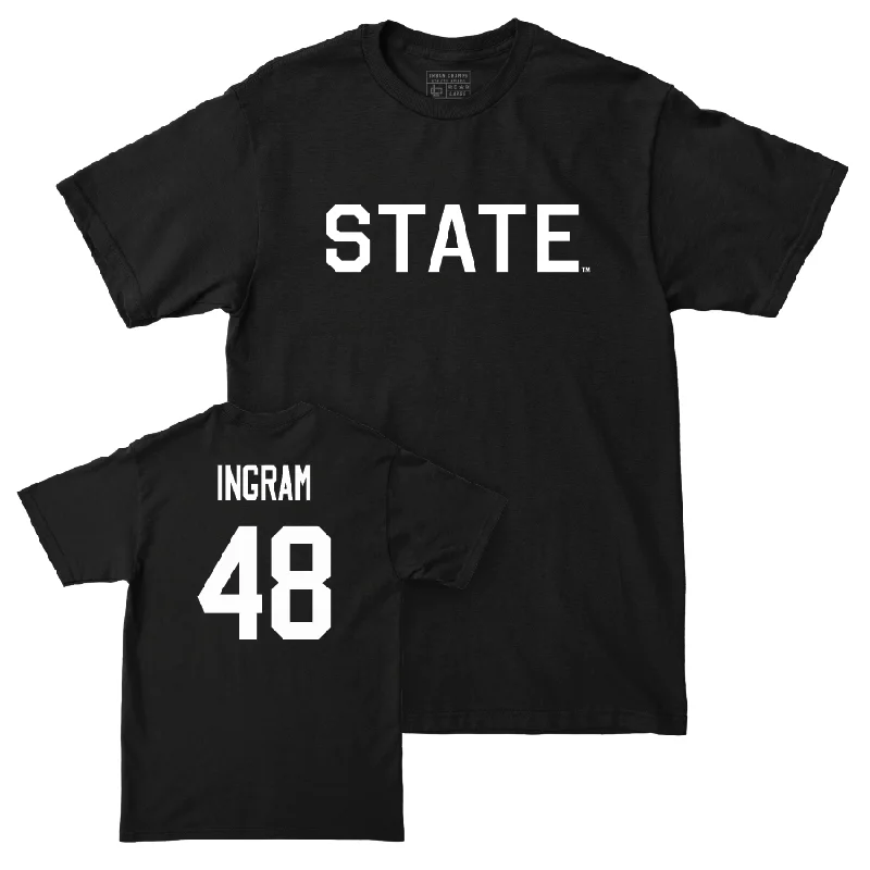 T-Shirt For Limited-Time Special Offers-Football Black State Tee   - Charlie Ingram