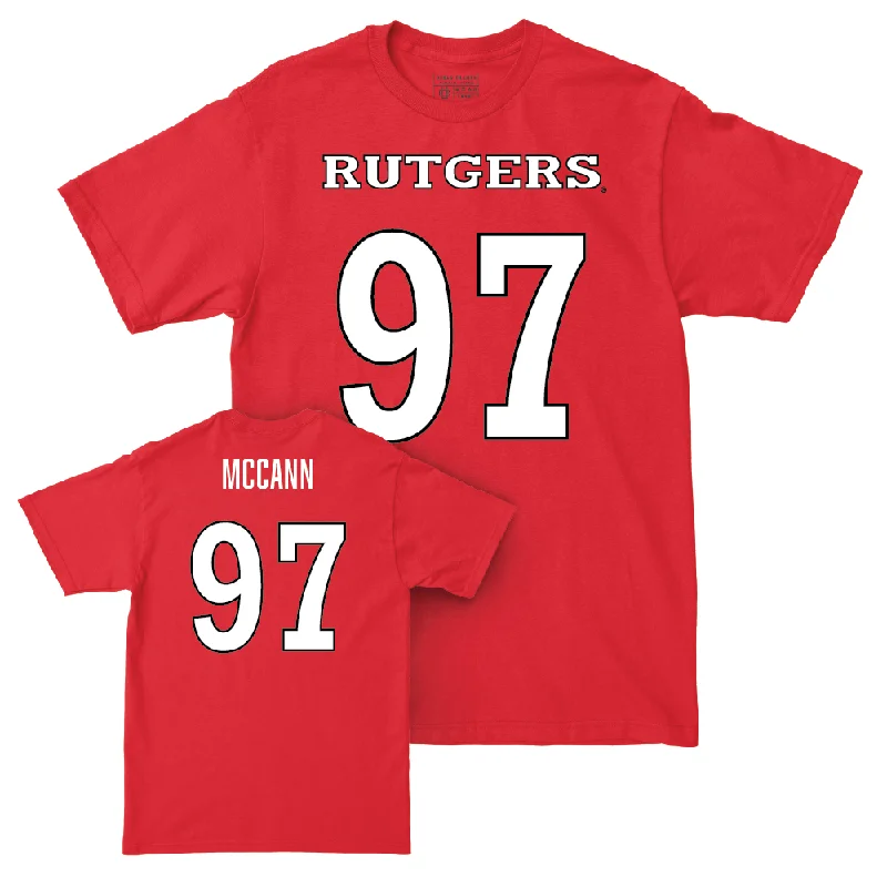 T-Shirt For Fundraising Merchandise-Red Football Shirsey Tee - Riley McCann