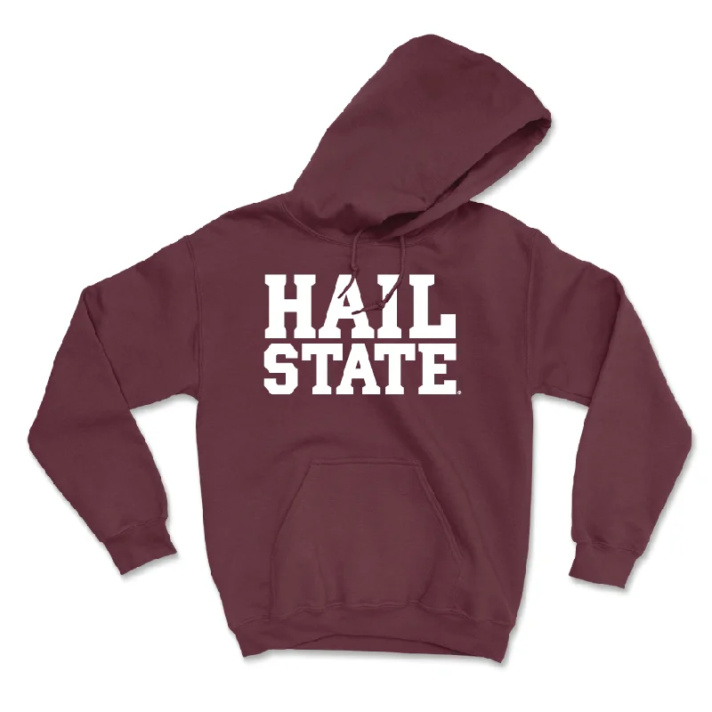 Hoodies For School Spirit Wear-Maroon Baseball Hail Hoodie - Cole Cheatham