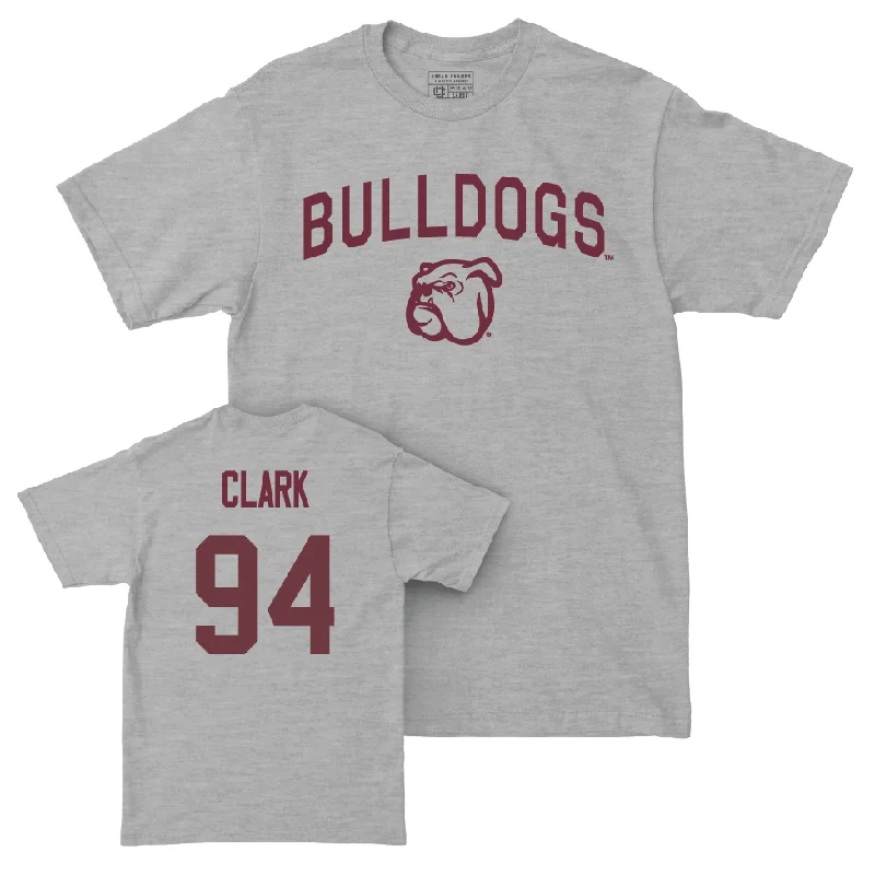 T-Shirt For Family Event Custom Apparel-Sport Grey Football Bulldogs Tee   - Corey Clark