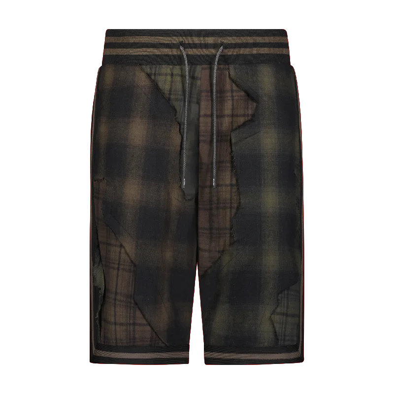 Sports Shorts With Player Number-"CUT ME UP PLAID" BASKETBALL SHORT