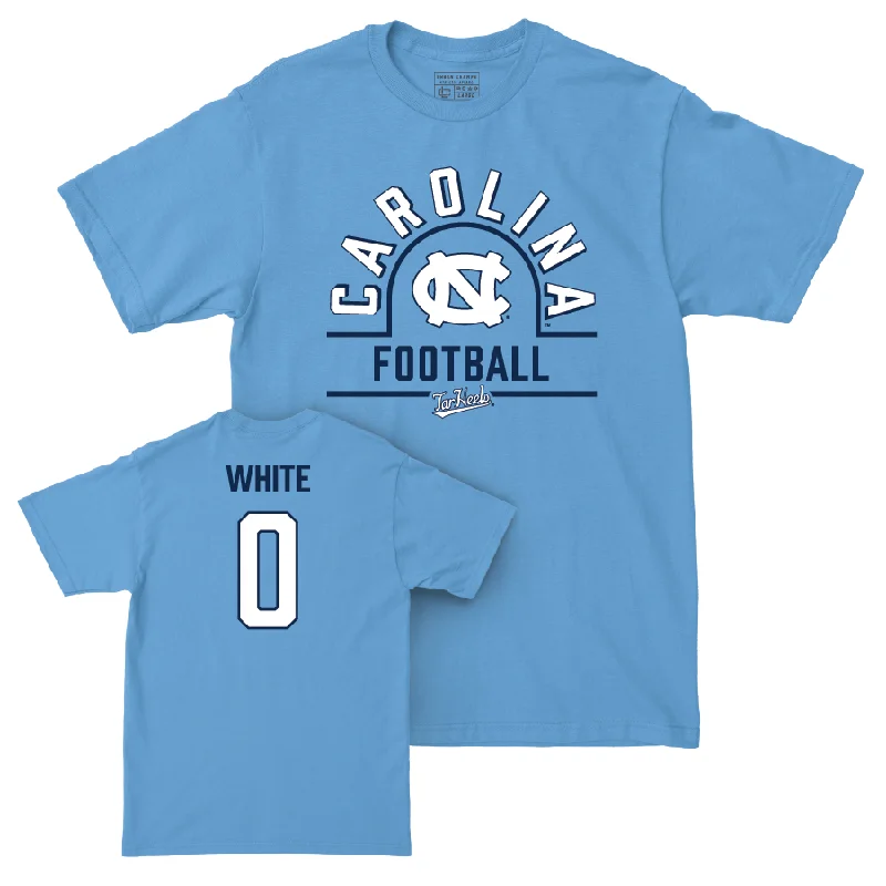 T-Shirt For Sports Fan Custom Orders-UNC Football Carolina Blue Classic Tee  - Ty White