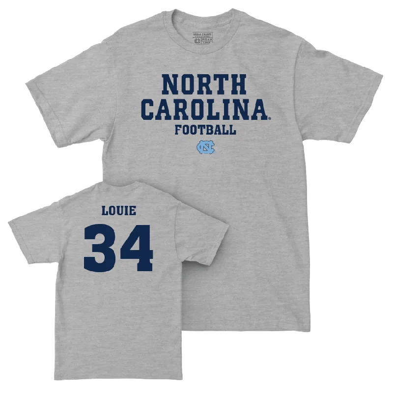 T-Shirt For Corporate Orders-UNC Football Sport Grey Staple Tee - Jordab Louie