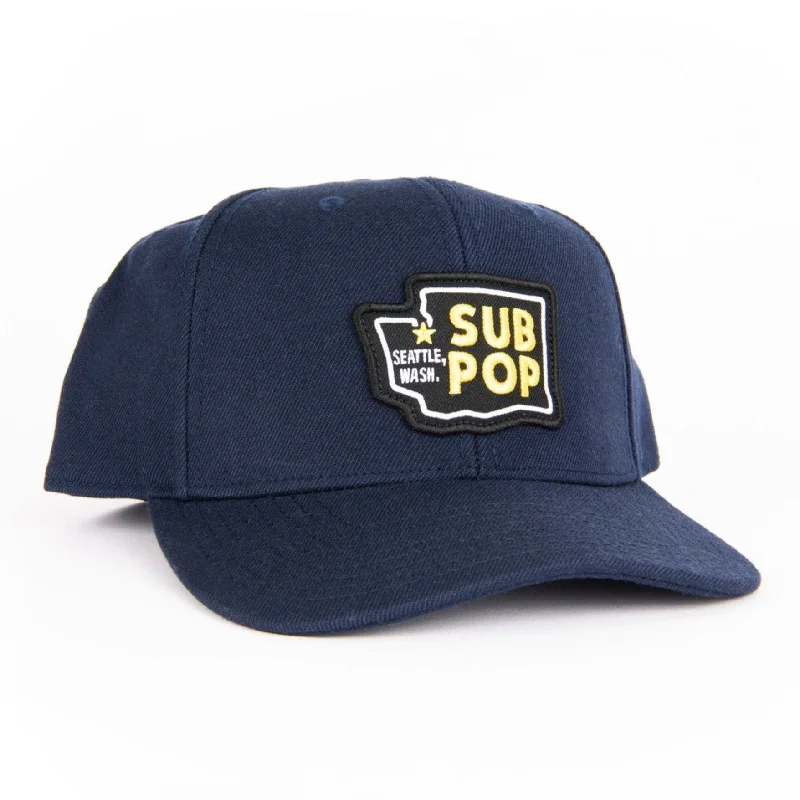 Hats For Football Fans-Navy Thick Lines Hat