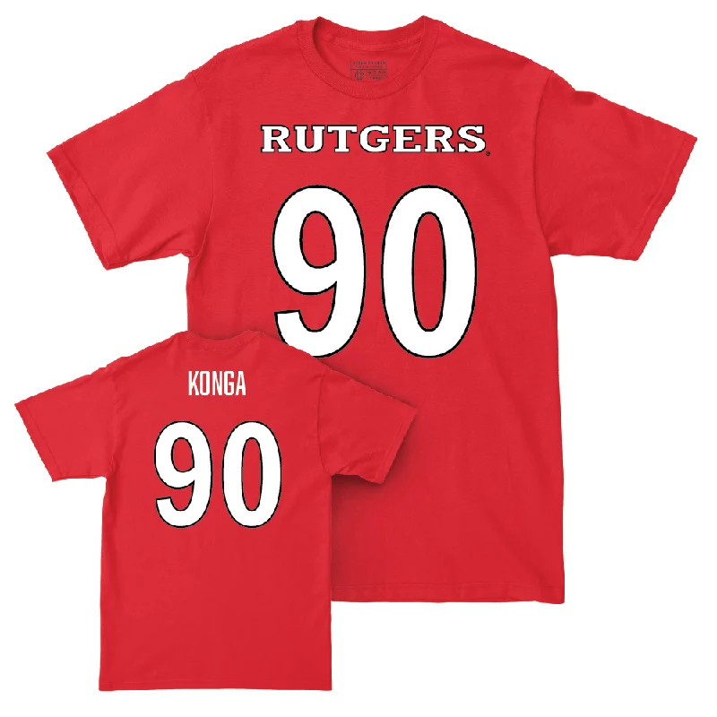 T-Shirt For Local Fan Gear-Red Football Shirsey Tee - Rene Konga