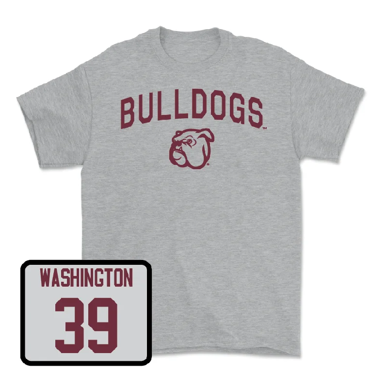 Personalized T-Shirt-Sport Grey Football Bulldogs Tee - Joshua Washington