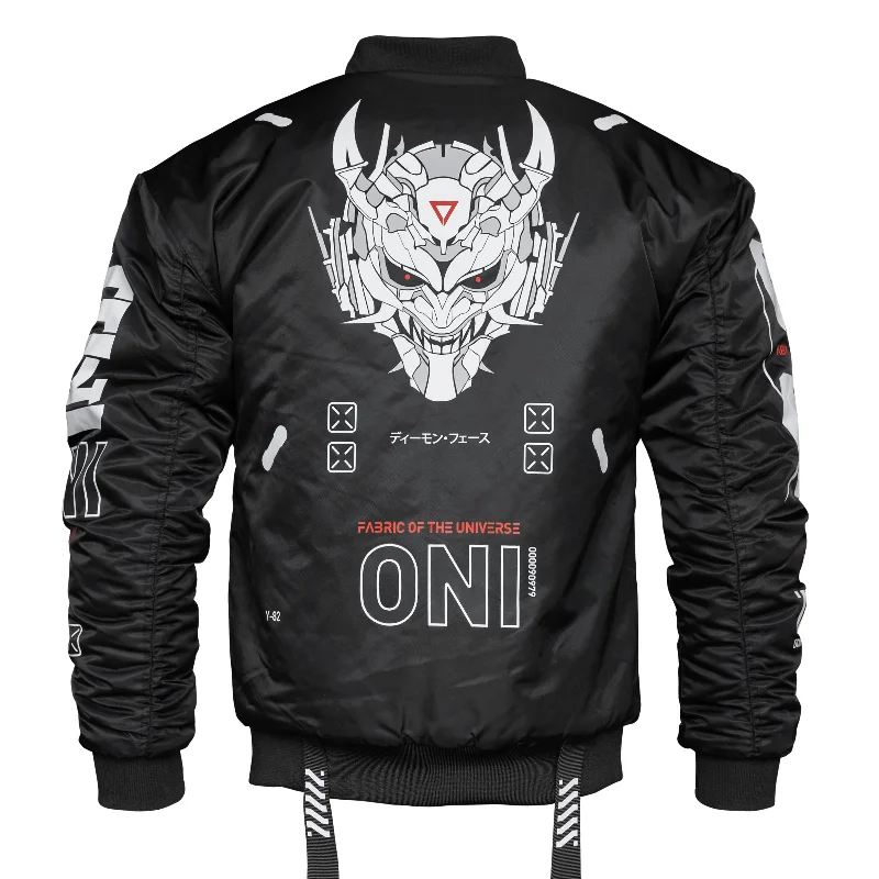 Jackets With Team Recognition-ONI Black Bomber Jacket