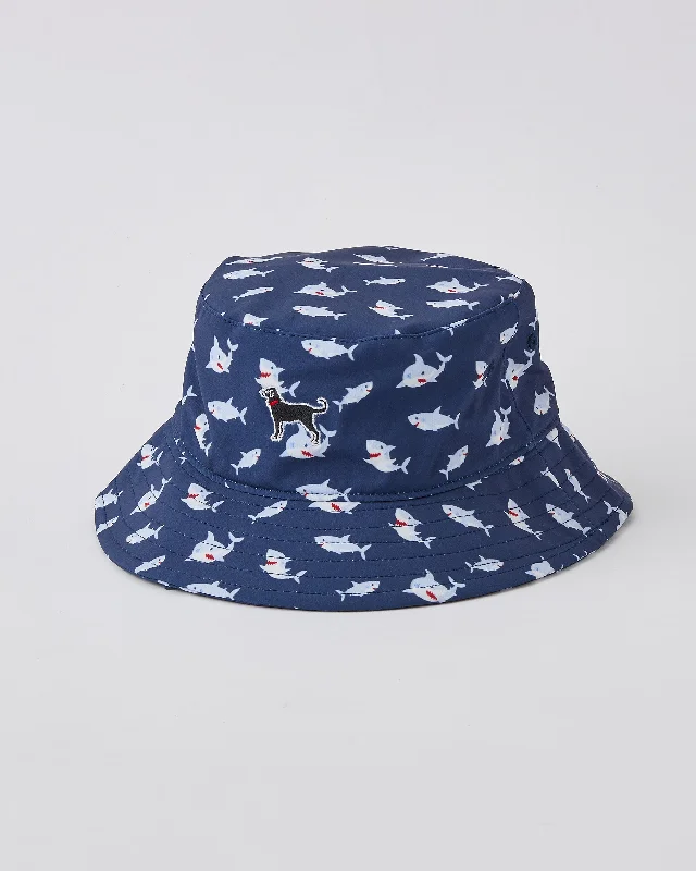 Hats For Summer Outdoor Events-Lil Kids Shark Bucket Hat