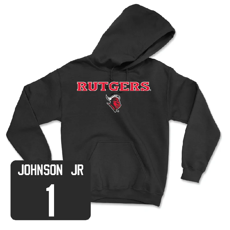 Hoodies For Fundraisers-Baseball Black Rutgers Hoodie - RJ Johnson Jr