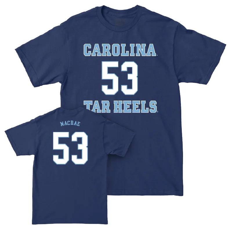 T-Shirt For Custom Sports Team Gear-UNC Football Sideline Navy Tee - Gibson Macrae