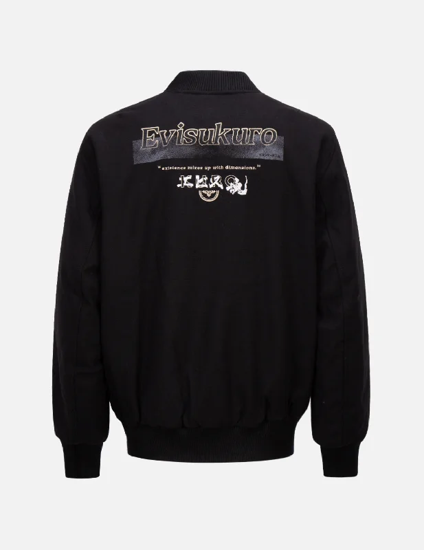 Jackets For Performance Apparel-Box Logo Embroidered and Print Bomber Jacket