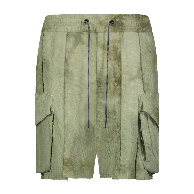 Shorts For Beach Wear-SPLICED CARGO SHORT